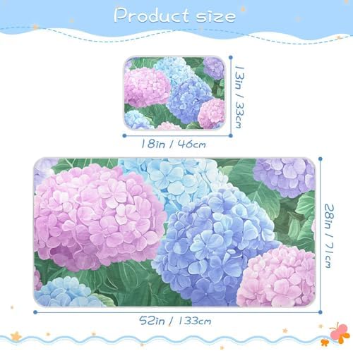 Hydrangeas Cooling Baby Crib Mattress Pad 28x52