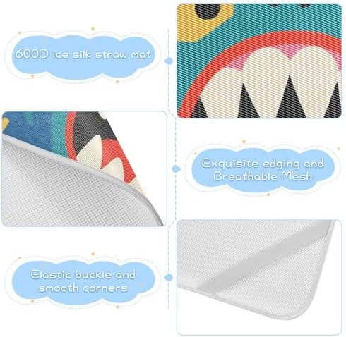 Red and Gray Checkered Cooling Baby Mattress Cover 28x52