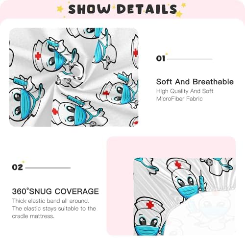Qilmy Halloween Ghosts Crib Sheet for Baby Soft Breathable Snug Fit
