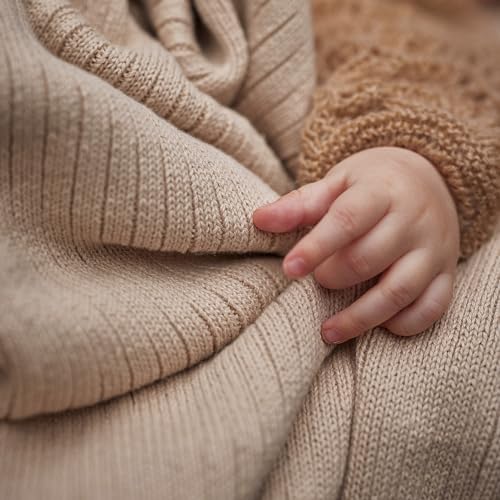 Huxie Organic Cotton Baby Blanket - 30 x 40 Soft Swaddle Blanket