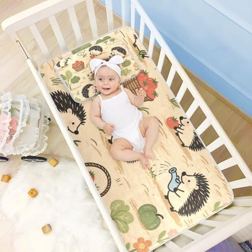 Hardworking Hedgehog Cooling Crib Mattress Pad 28x52 Reusable
