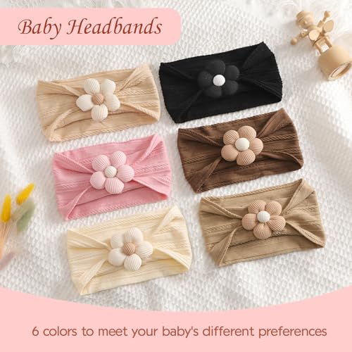 Seiolieliou Cute Flower Headbands Set for Baby Girls