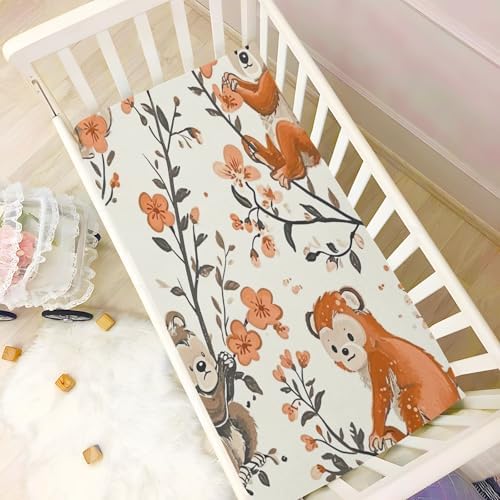 Wajiw Forest Animals Crib Sheets for Girls and Boys 28x52In