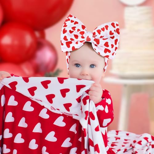 YanJie Baby Girl Headbands with Heart Print