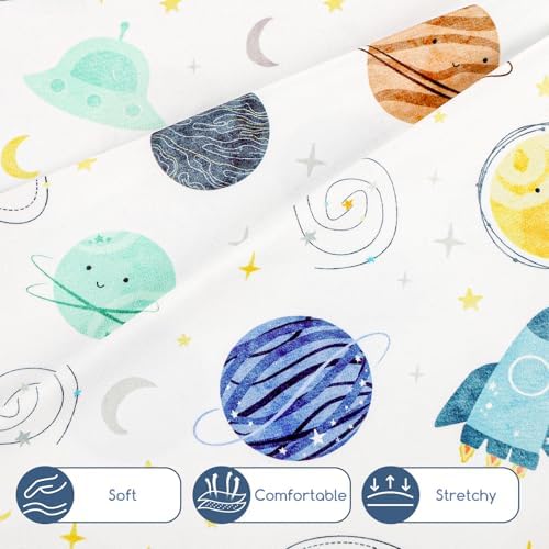 ManFaiSky 2 Pack Toddler Pillowcases with Planet Patterns