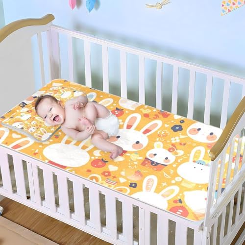Cooling Baby Mattress Pad 28x52 Reusable for Kids and Adults