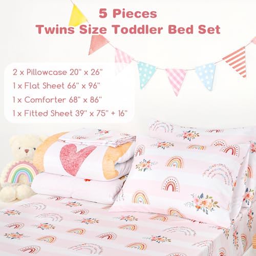 Pea Pod Toddler Bedding Set Twin Size for Girls