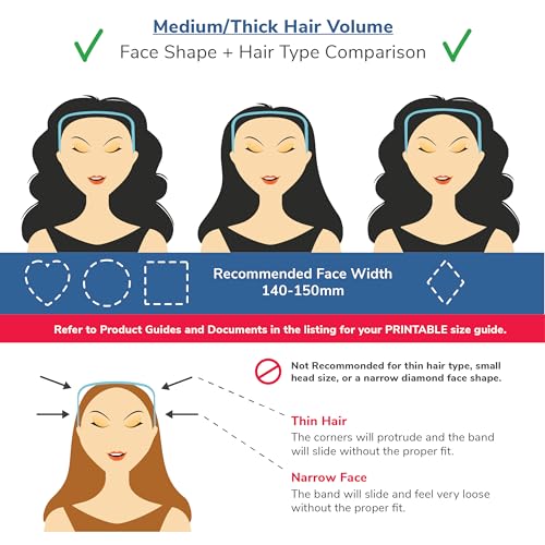 Curly Hair Headband by Zazzy Bandz Twin-Pack Relaxed Honey