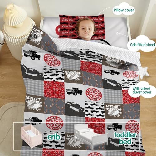 Duckbe Custom Toddler Bedding Set Race Car 3 Piece