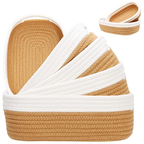 7 Piece Cotton Woven Basket Set - WhiteJute