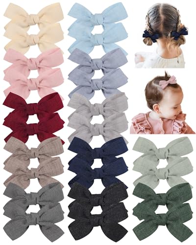 Doboi 24PCS Baby Hair Bows with Lined Clips