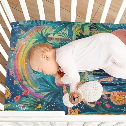 Wajiw Crib Sheets Soft Breathable Fitted for Standard Toddler Mattresses 1