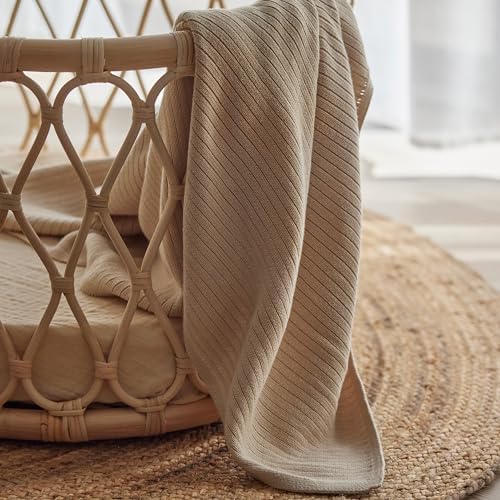 Huxie Organic Cotton Baby Blanket - 30 x 40 Soft Swaddle Blanket