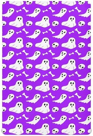Qilmy Halloween Ghosts Crib Sheet Soft Breathable for Baby