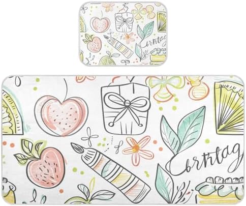 Cooling Baby Mattress Pad with Doodle Drawings 28x52