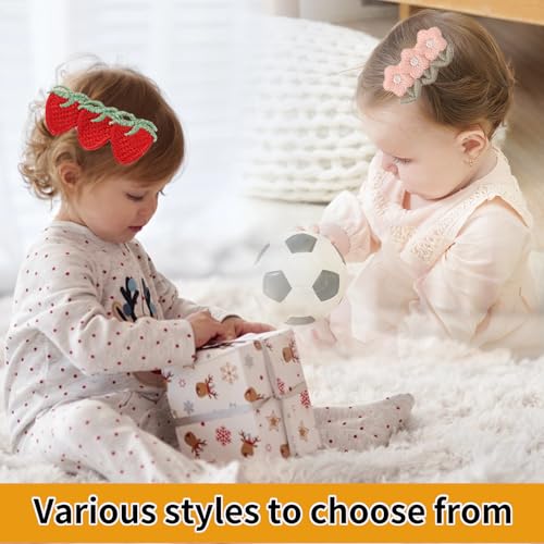 24 Pack Baby Girls Hair Clips with Fully Lined Barrettes