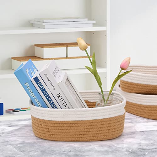 7 Piece Cotton Woven Basket Set - WhiteJute