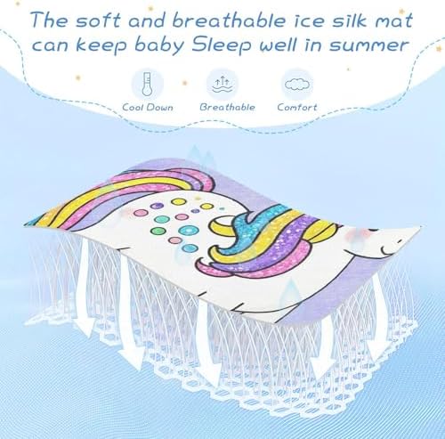 Cooling Sequin Unicorn Mattress Pad 28x52