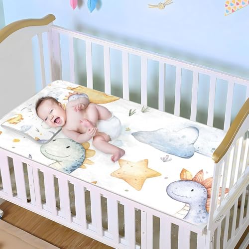 Stegosaurus Cooling Mattress Pad Protector for Baby and Toddler 28x52