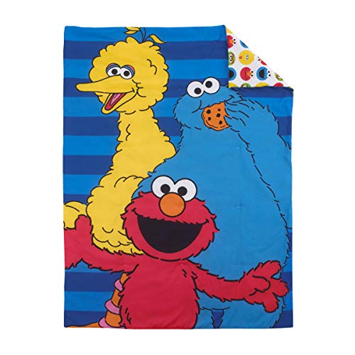 Sesame Street Best Friends 4 Piece Toddler Bed Set - Blue Red Yellow Green