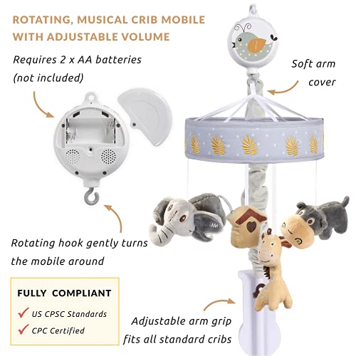 Oberlux Musical Baby Crib Mobile - Jungle Animal Theme