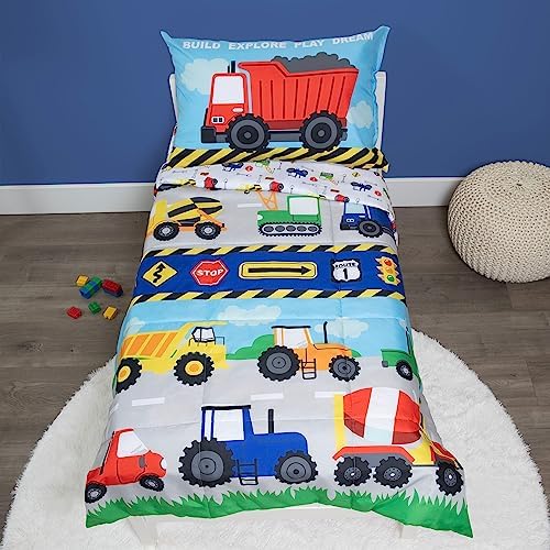 Baby Boom Funhouse Construction Bedding Set for Boys