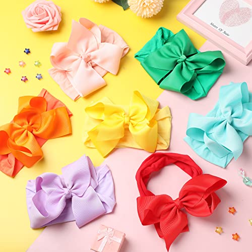 Hoteam 50 Pcs Soft Baby Girls Headband Bows
