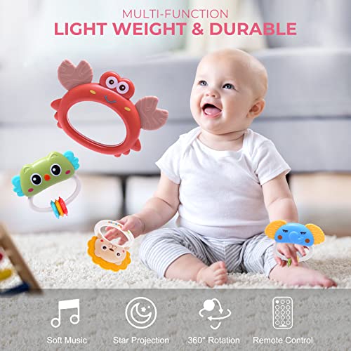 YUNGCHI Baby Mobile with Music Lights and Toys - Red
