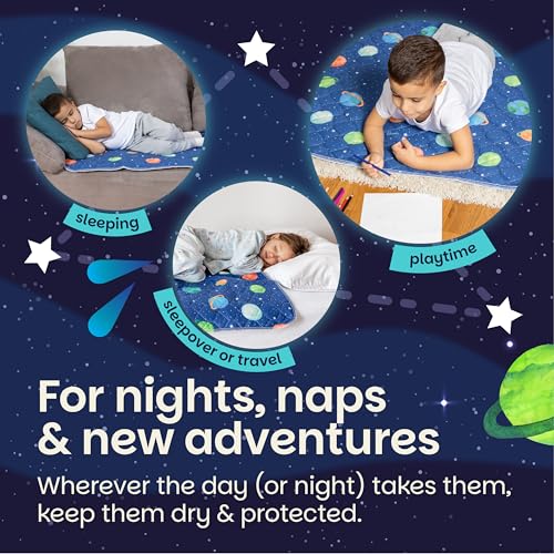 Lynmark x2 Potty Training Mattress Protector - 35 x 33 Astronaut Design