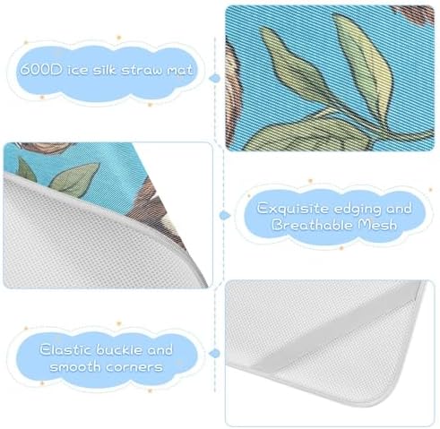Cooling Blue Sloth Baby Crib Mattress Pad 28x52 Reusable Waterproof