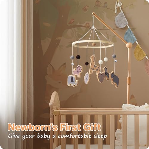 NICEMER Wild Animal Baby Mobile for Crib
