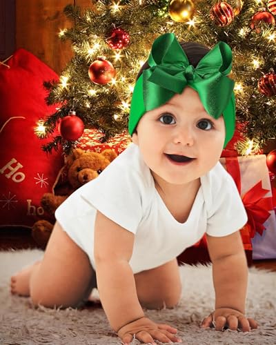 3PCS Baby Bows Christmas Headbands for Baby Girls