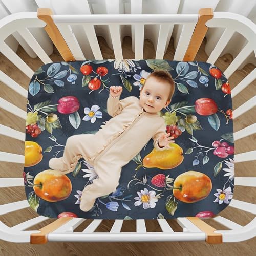 Wajiw Fruits Crib Sheets for Girls Boys 28x52In
