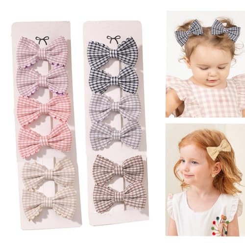 Hjiaruiky 12PCS Multicolor Baby Hair Bows Clips