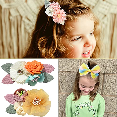 Fsmiling 11 Pack Hair Bows for Girls with Clips