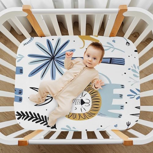 Wajiw Cute Animals Crib Sheet Set for Standard Size Mattress