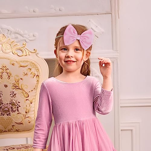 YanJie Velvet Baby Headbands 6 Pack for Newborn Girls