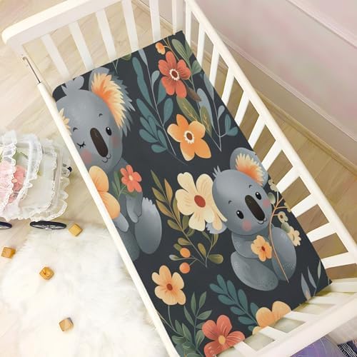 Wajiw Koala Crib Sheets Soft Breathable Fitted Bedding