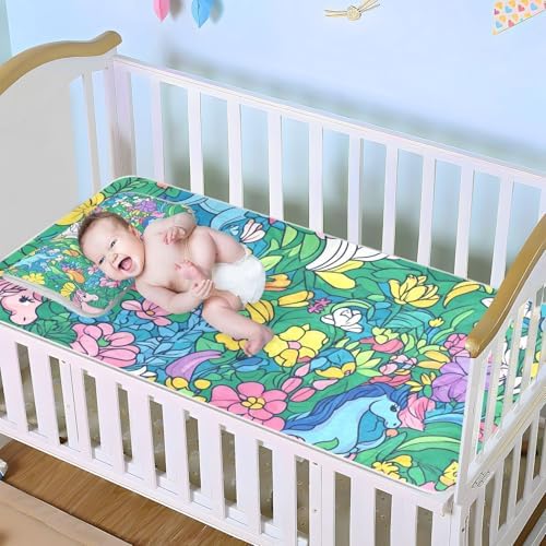 Cooling Baby Crib Mattress Pad 28x52in with Elastic Band