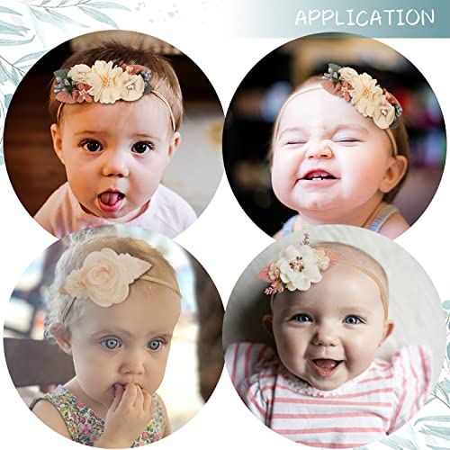 Baby Girl Headband with Elastic Bow - Pack of 3