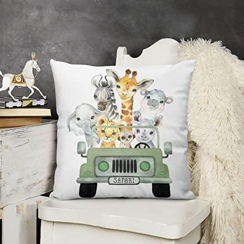 HawSkgFub Plush Safari Animal Pillowcase Throw Cover