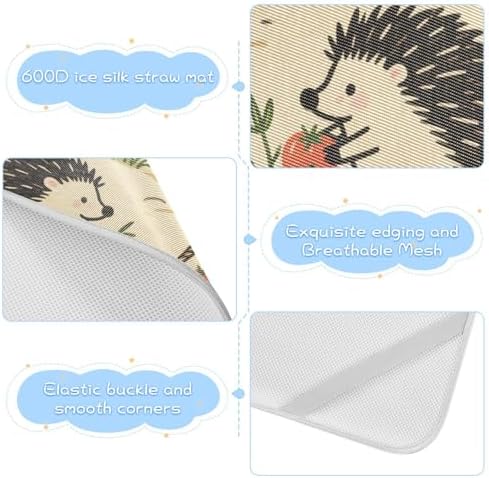 Hardworking Hedgehog Cooling Crib Mattress Pad 28x52 Reusable