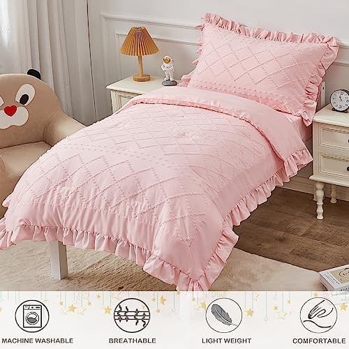Cozyholy 4 Piece Boho Toddler Bedding Set