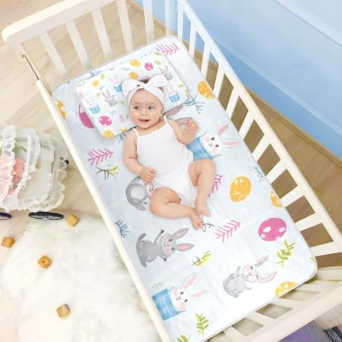 Cute Easter Animals Cooling Baby Crib Mattress Pad 28x52