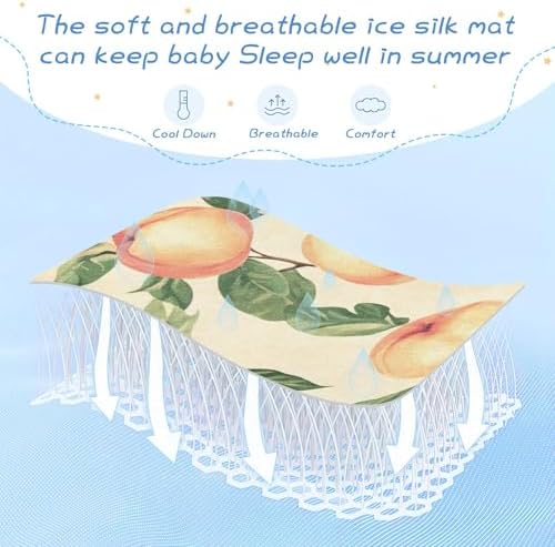 Funny Peach Cooling Mattress Pad Protector 28x52