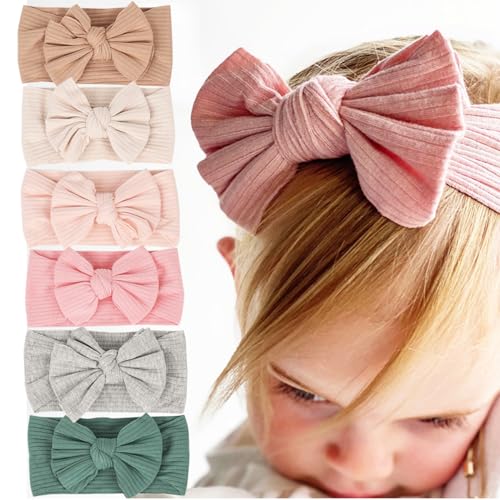 Cupimatch Baby Headbands 6 Pieces Bow Design