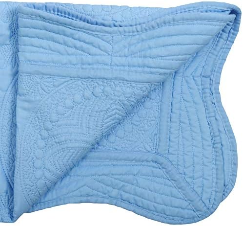 MONOBLANKS Baby Quilt with Blue Personalized Monogram