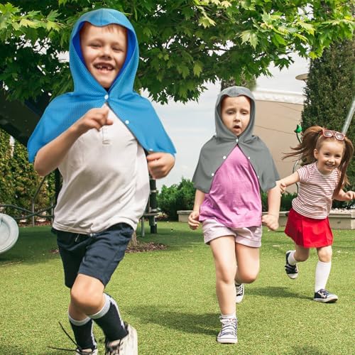 Peryiter 2 Pack Kids Cooling Hoodie Towels with UPF 50 Sun Protection