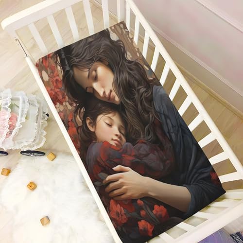 Wajiw Crib Sheets Soft Breathable Fitted 28x52In for Standard Crib Mattresses