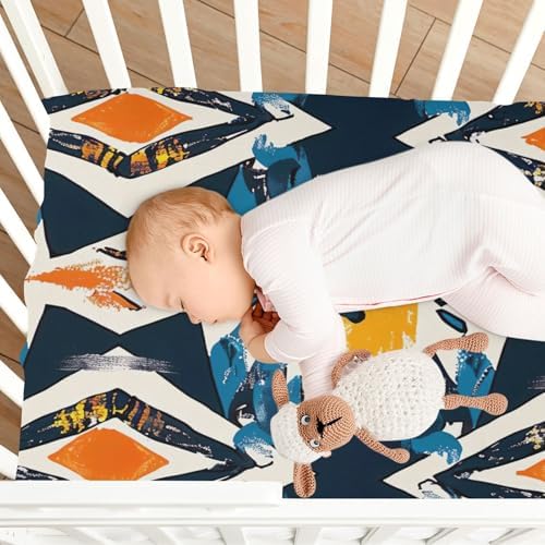Wajiw Tribal Pattern Fitted Crib Sheet for Standard Size Mattress